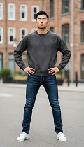 Свитер Shon S3677 grey - делук