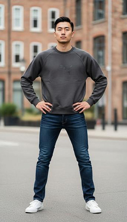 Свитер Shon S3677 grey - делук