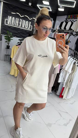 Платье Lovekan 1727 beige - делук