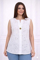 Футболка Elena&Vika 26037 white - делук