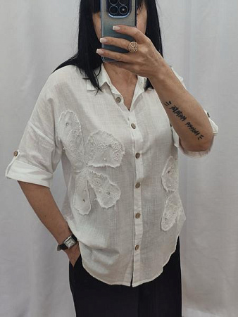 Рубашка Nefertiti 8003A white - делук