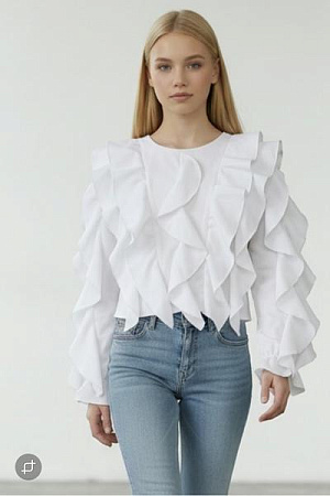 Блузка Moda School MD13 white - делук