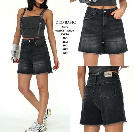 Шорты Jeans Style 4870 black - делук