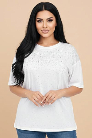 Футболка Elena&Vika 26002 white - делук