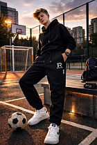 Штаны Спорт Major Kids L909 black - делук
