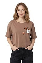 Футболка Fsn 7179 brown - делук