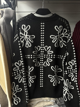 Свитер Lora LR946 black - делук