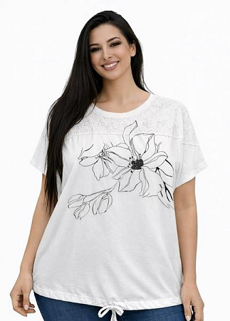 Футболка Elena&Vika 26013 white - делук