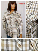 Рубашка Lida 6586-1 beige - делук