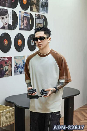 Футболка 2Bro ADM82617 white-brown - делук