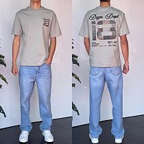 Футболка Three Black 2181 grey - делук