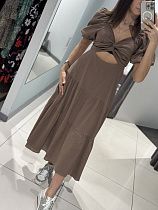 Платье Comod 91001 brown - делук