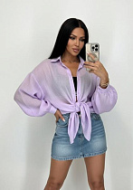 Рубашка Lora LR1006 lilac - делук