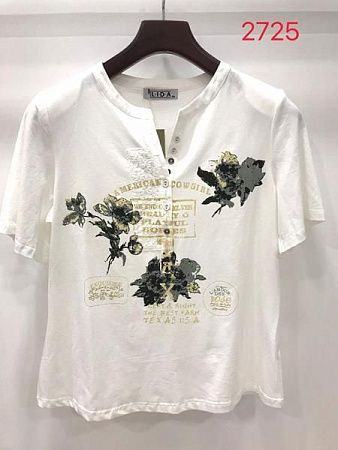 Футболка Lida 2725 white - делук