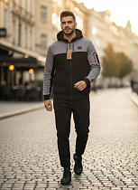 Костюм Спорт Moranny 5707 black-l.grey - делук