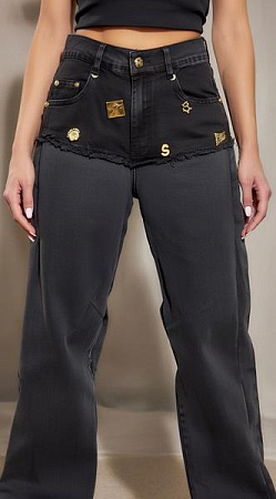 Штаны Karon 7703 black - делук