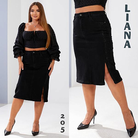 Юбка Liana Denim 205 black - делук