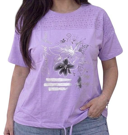 Футболка Levisha 26016 lilac - делук