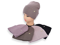 Шапка Angelica KM020-1 подвійна mix - делук