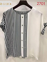 Футболка Lida 2701 white-black - делук