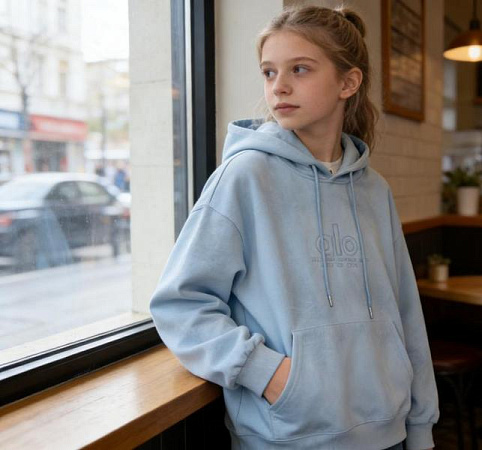 Худи Yalisi UT8059 l.blue - делук