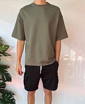 Футболка Three Black 2084 khaki - делук