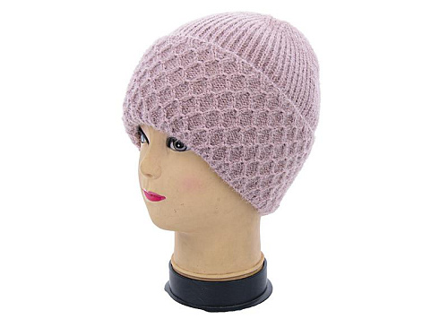 Шапка Angelica ABC001-2 на флісі pink - делук