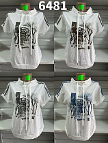 Футболка Gertie 6481 white-grey - делук