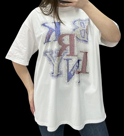 Футболка Elena&Vika 25103 white - делук
