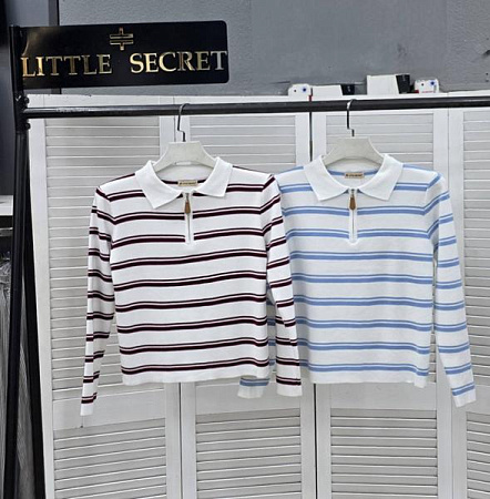 Свитер Little Secret 3881 white-brown - делук