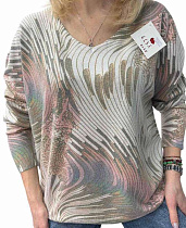 Свитер Levisha 25241 l.grey-pink - делук