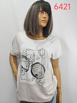 Футболка Lida 6421 white - делук