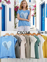 Футболка Kaffir Lily C503 l.beige - делук