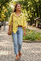 Рубашка Orange Chinese 343 yellow - делук