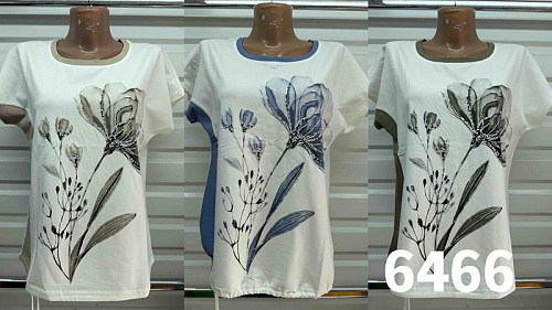 Футболка Gertie 6466 white-khaki - делук