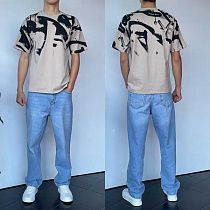 Футболка Three Black 2209 beige - делук