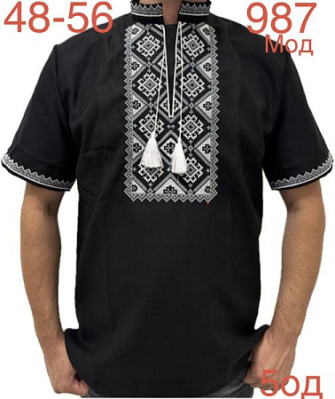 Вышиванка Надийка ND768-987 black - делук