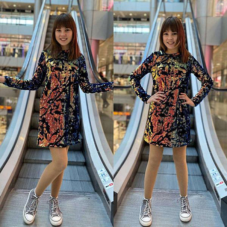 Платье Karolina KR416 navy - делук