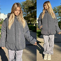 Куртка Karolina KR286 grey - делук