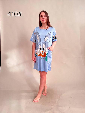 Ночнушка Anion 410 l.blue - делук