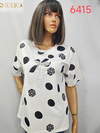 Футболка Lida 6415 white - делук