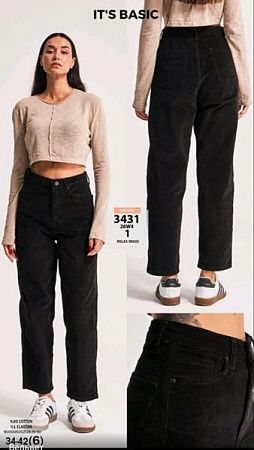 Штаны Jeans Style 3431-26W black - делук