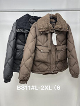 Пуховик Jacket B811 brown - делук