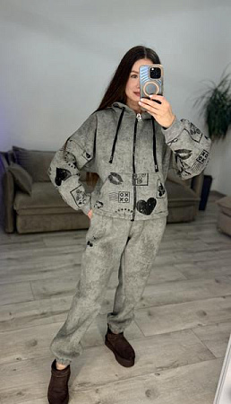 Костюм Спорт S.Style 638 d.grey - делук