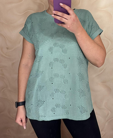 Футболка Levisha 26005 green - делук