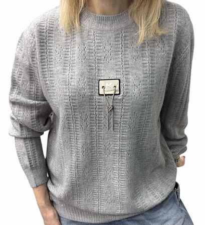 Свитер Elena&Vika 25416 grey - делук