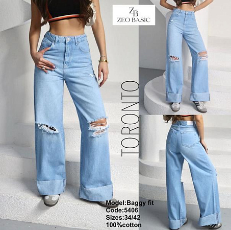 Джинсы Jeans Style 5406 l.blue - делук