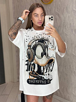 Футболка Lora LR1085 white - делук