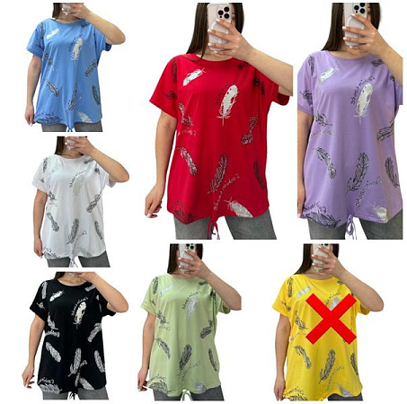 Футболка Elena&Vika 25312 l.blue - делук