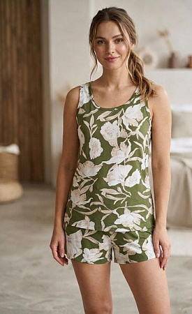 Пижама Gull 473 khaki-white - делук